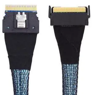 PCI-E 5.0 Mini Cool Edge IO MCIO PCI-E Slimline 8i 74Pin Male to SFF-8654 SAS 4.0 74Pin Male Extender Cable 50cm PCI-E 5.0 Mini Cool Edge IO MCIO PCI-E Slimline 8i 74Pin Male to SFF-8654 SAS 4.0 74Pin Male Extender Cable 50cm