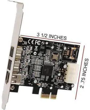Vszerda SY-PEX30016 3 Port IEEE 1394 Firewire 1394B & 1394A PCIe 1.1 x1 Card TI XIO2213B Chipset Requires Legacy Driver for Windows 8 10 Vszerda SY-PEX30016 3 Port IEEE 1394 Firewire 1394B & 1394A PCIe 1.1 x1 Card TI XIO2213B Chipset Requires Legacy Driver for Windows 8 10