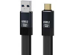 Vszerda Cable USB3.1 Type-A Male to Type-C Male 10Gbps Flat Slim FPC USB-C Data Power Cable 5V3A for Laptop Phone Disk (100cm) Vszerda Cable USB3.1 Type-A Male to Type-C Male 10Gbps Flat Slim FPC USB-C Data Power Cable 5V3A for Laptop Phone Disk (100cm)
