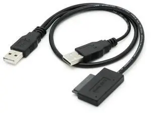 Vszerda USB 2.0 to 7 + 6P 13Pin Slimline Slim SATA Power Supply External Cable for Notebook Laptop CD-ROM DVD-ROM ODD HDD Caddy Converter Vszerda USB 2.0 to 7 + 6P 13Pin Slimline Slim SATA Power Supply External Cable for Notebook Laptop CD-ROM DVD-ROM ODD HDD Caddy Converter