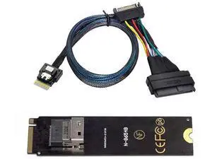 Vszerda NGFF M-Key NVME to SFF-8654 Slimline SAS Card Adapter and U.2 U2 SFF-8639 NVME PCIe SSD Cable for Mainboard SSD Vszerda NGFF M-Key NVME to SFF-8654 Slimline SAS Card Adapter and U.2 U2 SFF-8639 NVME PCIe SSD Cable for Mainboard SSD