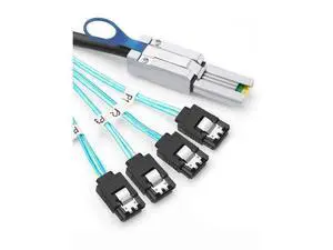 Vszerda Mini SAS 26Pin (SFF-8088) Male to 4 SATA 7Pin Female Cable, Mini SAS Host/Controller to 4 SATA Target/Backplane, 1M / 3.3FT Vszerda Mini SAS 26Pin (SFF-8088) Male to 4 SATA 7Pin Female Cable, Mini SAS Host/Controller to 4 SATA Target/Backplane, 1M / 3.3FT