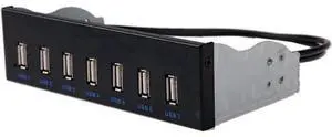 Vszerda 7 Port USB 2.0 5.25" Internal CD-ROM Bay Front Panel USB Hub,7 x USB 2.0 Type A Female to Motherboard USB 10 pin Hub Splitter Adapter w/ 5.25 inch Metal Bracket Vszerda 7 Port USB 2.0 5.25" Internal CD-ROM Bay Front Panel USB Hub,7 x USB 2.0 Type A Female to Motherboard USB 10 pin Hub Splitter Adapter w/ 5.25 inch Metal Bracket