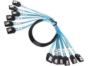 SAS 6 SATA 7Pin Male Internal Host to 6 SATA 7pin Male Target Hard Disk 6Gbps Data Server Raid Cable 1m SAS 6 SATA 7Pin Male Internal Host to 6 SATA 7pin Male Target Hard Disk 6Gbps Data Server Raid Cable 1m