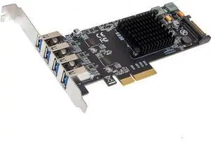 USB 3.1 Gen 2 10 Gbps 4 Port Type-A PCI-e 3.0 x4 ASMedia ASM3142 Controller,SI-PEX20233 USB 3.1 Gen 2 10 Gbps 4 Port Type-A PCI-e 3.0 x4 ASMedia ASM3142 Controller,SI-PEX20233