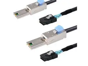 2pcs External Mini SAS 28AWG Male 26Pin SFF-8088 to Internal Mini SAS Male 36Pin SFF-8087 Data Cable 1M 3.3feet 2pcs External Mini SAS 28AWG Male 26Pin SFF-8088 to Internal Mini SAS Male 36Pin SFF-8087 Data Cable 1M 3.3feet