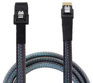 2PCS SFF-8654 to SFF-8087, Slim Line SAS 4.0 SFF-8654 4i 38 Pin Host to Mini SAS 4i SFF-8087 36 Pin Target Cable 1.6FT Black 2PCS SFF-8654 to SFF-8087, Slim Line SAS 4.0 SFF-8654 4i 38 Pin Host to Mini SAS 4i SFF-8087 36 Pin Target Cable 1.6FT Black