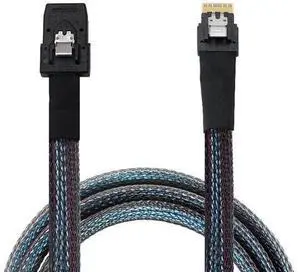 2PCS SFF-8654 to SFF-8087, Slim Line SAS 4.0 SFF-8654 4i 38 Pin Host to Mini SAS 4i SFF-8087 36 Pin Target Cable 1.6FT Black 2PCS SFF-8654 to SFF-8087, Slim Line SAS 4.0 SFF-8654 4i 38 Pin Host to Mini SAS 4i SFF-8087 36 Pin Target Cable 1.6FT Black