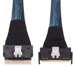 PCI-E 5.0 Mini Cool Edge IO MCIO 74Pin to SFF-8654 8i 74Pin Slimline SAS 4.0 24 Gbps Extension Cable 50cm PCI-E 5.0 Mini Cool Edge IO MCIO 74Pin to SFF-8654 8i 74Pin Slimline SAS 4.0 24 Gbps Extension Cable 50cm