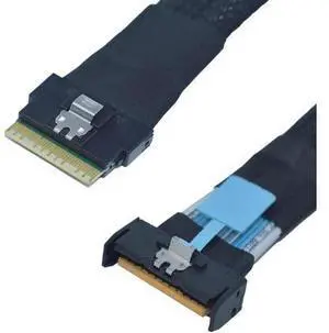 PCIe 5.0 MCIOx8 74Pin to Slim SAS SFF-8654 8i Cable for Server Backplane, 1.6ft (50cm) PCIe 5.0 MCIOx8 74Pin to Slim SAS SFF-8654 8i Cable for Server Backplane, 1.6ft (50cm)