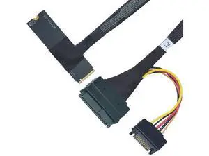 Vszerda PCIe 5.0 M.2 to U.2 Adapter, M.2 to SFF-8639 U.2 NVMe SSD Cable with 15Pin Power, Bottom Side Exit, 1.6ft (50cm) Vszerda PCIe 5.0 M.2 to U.2 Adapter, M.2 to SFF-8639 U.2 NVMe SSD Cable with 15Pin Power, Bottom Side Exit, 1.6ft (50cm)
