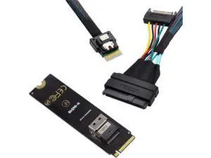 Vszerda Mainboard SSD Slimline SAS PCIe SSD Adapter NGFF M-Key NVME to SFF-8654 to U.2 U2 SFF-8639 NVME PCIe SSD Cable Vszerda Mainboard SSD Slimline SAS PCIe SSD Adapter NGFF M-Key NVME to SFF-8654 to U.2 U2 SFF-8639 NVME PCIe SSD Cable