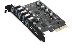 PCI Express Expansion Card, USB 3.2 7 Port Front Expansion Card, Connect 7 Devices Expanded - (2X USB C - 5X USB A) PCI Express Expansion Card, USB 3.2 7 Port Front Expansion Card, Connect 7 Devices Expanded - (2X USB C - 5X USB A)