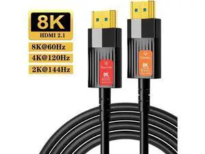 8K HDMI Fiber Optic Cable, 48Gbps High-Speed, 8K@60Hz,Dynamic HDR,ARR, Dolby Atmos, HDCP 2.2 & 2.3, 33Feet, Black 8K HDMI Fiber Optic Cable, 48Gbps High-Speed, 8K@60Hz,Dynamic HDR,ARR, Dolby Atmos, HDCP 2.2 & 2.3, 33Feet, Black