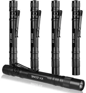 5PCS Led Pen Flashlight 1000 Lumens Lamp Clip Mini Black 507 Pocket Penlight Flashlight Torch Powered by 2 AAA Battery(Battery Not Included) 5PCS Led Pen Flashlight 1000 Lumens Lamp Clip Mini Black 507 Pocket Penlight Flashlight Torch Powered by 2 AAA Battery(Battery Not Included)
