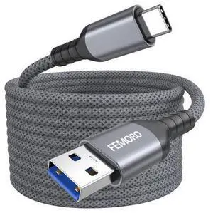 USB C Cable 20ft, Long USB 3.2 Gen 1 USB 3.0 5Gbps Data Transfer & 5V/3A Charging A to Type-C Braided Cord for Android Phones, iPhone 17/16/15, Xbox/PS5 Controller, Tablet, Dashcam and More USB C Cable 20ft, Long USB 3.2 Gen 1 USB 3.0 5Gbps Data Transfer & 5V/3A Charging A to Type-C Braided Cord for Android Phones, iPhone 17/16/15, Xbox/PS5 Controller, Tablet, Dashcam and More
