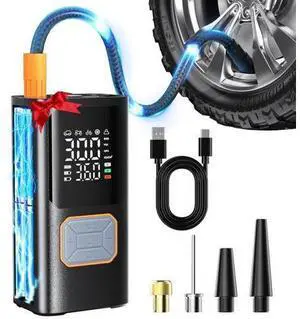 Cordless Tire Inflator Portable Air Compressor 150PSI Bike Pump with LED Light & Pressure Gauge Auto Shut-Off electric Air Pump for Car Tires with Digital Dual Values Display Cordless Tire Inflator Portable Air Compressor 150PSI Bike Pump with LED Light & Pressure Gauge Auto Shut-Off electric Air Pump for Car Tires with Digital Dual Values Display