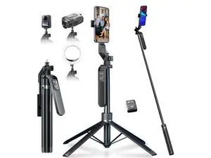 70" Tripod for Phone, Portable All in One Extendable Cell Phone Tripod Stand, Tall Travel Tripods for Recording Video Selfies Photo, with Wireless Remote Control for iPhoneSamsungAndroid 70" Tripod for Phone, Portable All in One Extendable Cell Phone Tripod Stand, Tall Travel Tripods for Recording Video Selfies Photo, with Wireless Remote Control for iPhoneSamsungAndroid