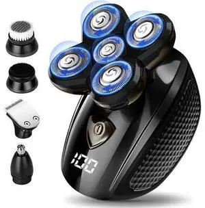 Bald Head Shaver,Electric Head Shavers for Bald Men, 5-in-1 Head and Face Grooming Kit, Waterproof Cordless Rotary Razor and USB Rechargeable,Gifts for Men Bald Head Shaver,Electric Head Shavers for Bald Men, 5-in-1 Head and Face Grooming Kit, Waterproof Cordless Rotary Razor and USB Rechargeable,Gifts for Men