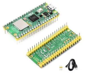 Pico 2 W With Pre-Soldered Header Compatible With Raspberry Pi Board, Kit +USB Cable, 2.4GHz 802.11n WiFi and Bluetooth 5.2, RP2350 Chip, Dual-Core & Dual-Architecture Design Pico 2 W With Pre-Soldered Header Compatible With Raspberry Pi Board, Kit +USB Cable, 2.4GHz 802.11n WiFi and Bluetooth 5.2, RP2350 Chip, Dual-Core & Dual-Architecture Design