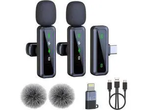 Wireless Lavalier Microphone for iPhone and Android DevicesNoise Reduction Lapel Mic for Recording, Lav Mic for Video Recording, Tiktok, YouTube, Vlog Wireless Lavalier Microphone for iPhone and Android DevicesNoise Reduction Lapel Mic for Recording, Lav Mic for Video Recording, Tiktok, YouTube, Vlog
