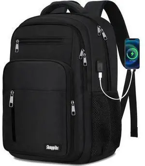 Black Backpack for Men Women, School Backpack for Boys Girls Teens, 15.6 Inch Laptop Backpacks with USB Port, Water Resistent Book bag, Work College Bookbag, back pack, Mochila para hombre Black Backpack for Men Women, School Backpack for Boys Girls Teens, 15.6 Inch Laptop Backpacks with USB Port, Water Resistent Book bag, Work College Bookbag, back pack, Mochila para hombre