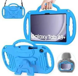 Kids Case for Galaxy Tab A9+/A9 Plus 11 Inch 2023 Case with Strap Shockproof Lightweight Handle Stand 2023 Model (SM-X210/X216/X218) with Lanyard Blue Kids Case for Galaxy Tab A9+/A9 Plus 11 Inch 2023 Case with Strap Shockproof Lightweight Handle Stand 2023 Model (SM-X210/X216/X218) with Lanyard Blue