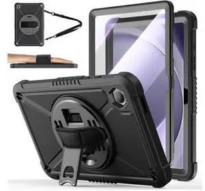 for Galaxy Tab A9+ / a9 Plus 11 2023 (SM-X210/X216/X218) Shockproof Hard Duty Case with Screen Protector+360 Rotating Hand Strap&Stand+Shoulder Strap for Tab A9+ Tablet Black for Galaxy Tab A9+ / a9 Plus 11 2023 (SM-X210/X216/X218) Shockproof Hard Duty Case with Screen Protector+360 Rotating Hand Strap&Stand+Shoulder Strap for Tab A9+ Tablet Black
