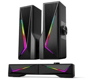 Computer Speakers for Desktop, Bluetooth & USB Input, USB Powered Gaming Stereo Speakers for PC Laptop Monitor, 6 Colorful RGB Modes, Detachable 2-in-1 Design (Package Only 2 Speaker) Computer Speakers for Desktop, Bluetooth & USB Input, USB Powered Gaming Stereo Speakers for PC Laptop Monitor, 6 Colorful RGB Modes, Detachable 2-in-1 Design (Package Only 2 Speaker)