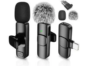 Wireless Lavalier Microphone for iPhone - Android, iPad, Tablets, Bluetooth Mini Microphone with Noise Canceling,82FT Transmission,6H Battery Life, Professional Lapel Mic for Video Recording Wireless Lavalier Microphone for iPhone - Android, iPad, Tablets, Bluetooth Mini Microphone with Noise Canceling,82FT Transmission,6H Battery Life, Professional Lapel Mic for Video Recording
