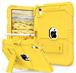 OKP Case for iPad 11 inch (A16) 2025/ iPad 10th Generation 10.9'' 2022, Heavy Duty Shockproof Rugged 11th/ 10 th Gen Protective Cover with Pencil Holder/Kickstand for Kids Women Men, Yellow OKP Case for iPad 11 inch (A16) 2025/ iPad 10th Generation 10.9'' 2022, Heavy Duty Shockproof Rugged 11th/ 10 th Gen Protective Cover with Pencil Holder/Kickstand for Kids Women Men, Yellow