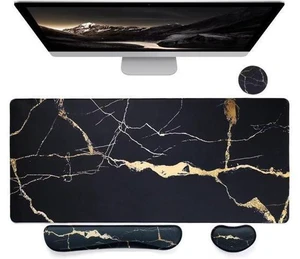 Ergonomic Mouse Pad and Keyboard Wrist Rest (4 Pcs) Non-Slip Desk Mat Protector Desk Pad for Keyboard and Mouse Large Gaming Mousepad-Black Marble (31.515.7 Inches) Ergonomic Mouse Pad and Keyboard Wrist Rest (4 Pcs) Non-Slip Desk Mat Protector Desk Pad for Keyboard and Mouse Large Gaming Mousepad-Black Marble (31.515.7 Inches)