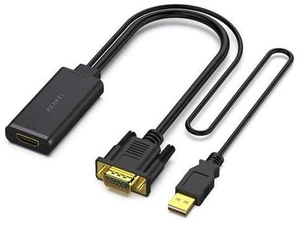 VGA to HDMI Adapter 1080P Converter with Audio from Computer/Laptop VGA Source to HDMI TV/Monitor VGA to HDMI Adapter 1080P Converter with Audio from Computer/Laptop VGA Source to HDMI TV/Monitor