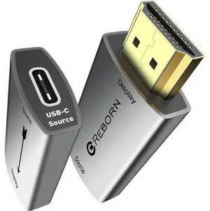 USB C Female to HDMI Male Adapter | 4K Uni-Directional USB Type C Source to HDMI 2.0 Display Converter Thunderbolt 3/4 to HDMI for MacBook Pro/Air Galaxy S8 to S23 Surface - 1 Pack USB C Female to HDMI Male Adapter | 4K Uni-Directional USB Type C Source to HDMI 2.0 Display Converter Thunderbolt 3/4 to HDMI for MacBook Pro/Air Galaxy S8 to S23 Surface - 1 Pack