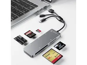Memory Stick pro Duo Adapter 5-in-1 Multi Memory Card Reader Supports SD/TF/CF/MS/XD Picture Card for PC/USB-C/iPhone Lightning+USB A+USB C Memory Stick pro Duo Reader for iPhone Memory Stick pro Duo Adapter 5-in-1 Multi Memory Card Reader Supports SD/TF/CF/MS/XD Picture Card for PC/USB-C/iPhone Lightning+USB A+USB C Memory Stick pro Duo Reader for iPhone