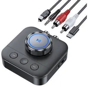 Bluetooth 5.3 Receiver for Home Stereo, RCA Bluetooth Adapter for 3D Surround, Support Optical, AUX 3.5mm, RCA Receiver Adapter for Speakers, Music Streaming Stereo System Bluetooth 5.3 Receiver for Home Stereo, RCA Bluetooth Adapter for 3D Surround, Support Optical, AUX 3.5mm, RCA Receiver Adapter for Speakers, Music Streaming Stereo System