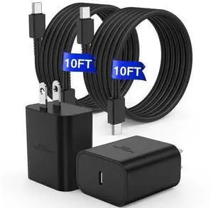 45W Super Fast Charger Type C, for Samsung Galaxy S25 S24 Charger Block with 10FT Type C Charging Cord for Samsung Galaxy S25+ S24+/Ultra/S22/S21/S20, iPhone 17 Air/16/15 Pro,Pro Max,Plus 45W Super Fast Charger Type C, for Samsung Galaxy S25 S24 Charger Block with 10FT Type C Charging Cord for Samsung Galaxy S25+ S24+/Ultra/S22/S21/S20, iPhone 17 Air/16/15 Pro,Pro Max,Plus