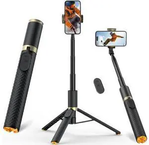 Vimose Phone Tripod & Selfie Stick with Remote, Portable, Lightweight for Video Recording Vlog, Extendable Travel Tripod Stand Compatible with iPhone Android, Black, 62" Vimose Phone Tripod & Selfie Stick with Remote, Portable, Lightweight for Video Recording Vlog, Extendable Travel Tripod Stand Compatible with iPhone Android, Black, 62"