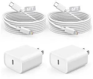 Fast Charger iPhone iPhone Charger Fast Charging 2Pack USB C Wall Charger Block Fast iPhone Charger 6FT Type-C USB C to Lightning Cables Cord for iPhone 14/14Plus/13/12/11 Pro Max Mini 8 iPad/AirPods Fast Charger iPhone iPhone Charger Fast Charging 2Pack USB C Wall Charger Block Fast iPhone Charger 6FT Type-C USB C to Lightning Cables Cord for iPhone 14/14Plus/13/12/11 Pro Max Mini 8 iPad/AirPods