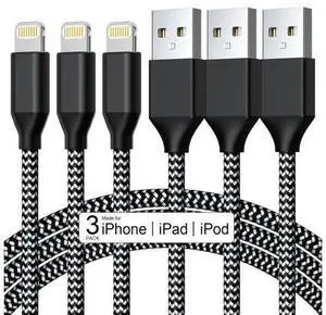 3Pack Car iPhone Charger Cable 10FT MFi Certified Lightning Cable Nylon Braided Fast Charging Cord Compatible for iPhone 14 13 12 11 Pro Max XR XS X 8 7 6 Plus SE iPad for Car Charging Cable 3Pack Car iPhone Charger Cable 10FT MFi Certified Lightning Cable Nylon Braided Fast Charging Cord Compatible for iPhone 14 13 12 11 Pro Max XR XS X 8 7 6 Plus SE iPad for Car Charging Cable