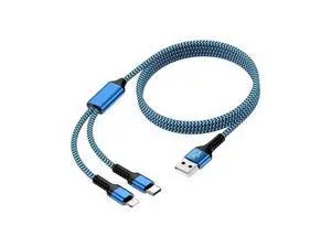 Multi USB Charging Cable USB to USB C and Lightning Cable 4ft Braided 2 in 1 Fast USB Cable with Type C/Lighting Port for iPhone 15 Pro Max 14 13 12 XR Google iPad Multiple Phone Charger Cord Multi USB Charging Cable USB to USB C and Lightning Cable 4ft Braided 2 in 1 Fast USB Cable with Type C/Lighting Port for iPhone 15 Pro Max 14 13 12 XR Google iPad Multiple Phone Charger Cord