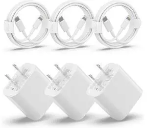 USB C Charger Phone Charger Fast Charging 3Pack 20W Type C Wall Charger Block with 6FT Long USB C to Lightning Cable Compatible for iPhone 14Pro/13 Pro/12/12 Pro Max/11/XS Max/XS/XR/X/8 USB C Charger Phone Charger Fast Charging 3Pack 20W Type C Wall Charger Block with 6FT Long USB C to Lightning Cable Compatible for iPhone 14Pro/13 Pro/12/12 Pro Max/11/XS Max/XS/XR/X/8