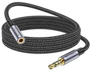 10FT/3Meter Long 3.5mm Extension TRRS 4-Pole Headphone Cable Male to Female Audio Cable Nylon Braided Compatible for Home/Car Stereos Smartphones Headphones Tablets Media Players and More 10FT/3Meter Long 3.5mm Extension TRRS 4-Pole Headphone Cable Male to Female Audio Cable Nylon Braided Compatible for Home/Car Stereos Smartphones Headphones Tablets Media Players and More