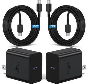 2Pack 45W Super Fast Charger Type C 10ft USB C Wall Charging and Long Android Phone Charger Cable Cord for Galaxy S24 Ultra/S24 Plus/S24+/S23 Ultra/S23+/S22 Ultra/S22 Plus/S21/Note 20/Note10+ 2Pack 45W Super Fast Charger Type C 10ft USB C Wall Charging and Long Android Phone Charger Cable Cord for Galaxy S24 Ultra/S24 Plus/S24+/S23 Ultra/S23+/S22 Ultra/S22 Plus/S21/Note 20/Note10+