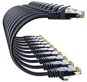 Cat 6 Ethernet Cable 3FT 10Pack, Cat6 Ethernet Patch Cable 10Gbps, High-Speed UTP Cat6 Network Cable Pure Copper, Cat 6 Cable for Home and Office Network, Black Cat 6 Ethernet Cable 3FT 10Pack, Cat6 Ethernet Patch Cable 10Gbps, High-Speed UTP Cat6 Network Cable Pure Copper, Cat 6 Cable for Home and Office Network, Black