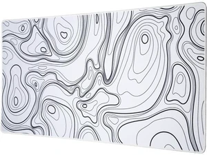 Black and White Mouse Pad Topographic Map Large Gaming Mousepad - Extended Contour Mouse Mat Laptop Keyboard Mat with Non-Slip Rubber Base Stitched Edges (31.50x11.81x0.12 not Waterproof) Black and White Mouse Pad Topographic Map Large Gaming Mousepad - Extended Contour Mouse Mat Laptop Keyboard Mat with Non-Slip Rubber Base Stitched Edges (31.50x11.81x0.12 not Waterproof)