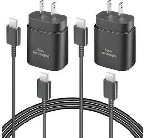 2 Pack USB C Charger 25W Type C Charger Fast Charging with USB C to C Charger Cable 6FT Android Phone Charger for Galaxy S24 Ultra/S23+/S22/S21/S20 2 Pack USB C Charger 25W Type C Charger Fast Charging with USB C to C Charger Cable 6FT Android Phone Charger for Galaxy S24 Ultra/S23+/S22/S21/S20