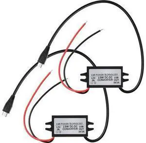 Weewooday 2 Pieces 12V to 5V Converter DC-DC Buck Module Micro USB Power Adapter Car Power Converter Regulator Weewooday 2 Pieces 12V to 5V Converter DC-DC Buck Module Micro USB Power Adapter Car Power Converter Regulator