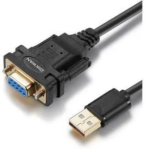 USB to RS232 Serial Adapter with FTDI Chipset - USB 2.0 to Female DB9 Serial Cable for Windows and Mac (6ft) USB to RS232 Serial Adapter with FTDI Chipset - USB 2.0 to Female DB9 Serial Cable for Windows and Mac (6ft)