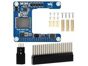 Waveshare Power Over Ethernet HAT (H), Compatible with Raspberry Pi 5 / CM 5, 5V 5A Output, Stable Performance, Supports 802.3af/at Network, Isolated Switched-Mode Power Supply, PoE HAT, Board ONLY Waveshare Power Over Ethernet HAT (H), Compatible with Raspberry Pi 5 / CM 5, 5V 5A Output, Stable Performance, Supports 802.3af/at Network, Isolated Switched-Mode Power Supply, PoE HAT, Board ONLY